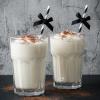 30Pcs Black Paper Straws for Drinking, Cute Black Bow Party Straws Bulk for Juice Coffee Tea Cocktail Milkshake view 3