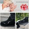 bumuam Diabetic Shoes for Men's Extra Wide, Warm Slip-on Winter Boots with Adjustable Closures, Comfortable Non Slip Walking Slippers for Elderly Men Black B 9 view 2