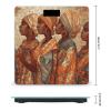 Africa Ethnic Pottery Bathroom Scale for Body Weight LCD Display Digital Bathroom Scale Tempered Glass Bathroom Weight Scales Fashion Smart Scales for Home Bedroom 400 Lb view 2