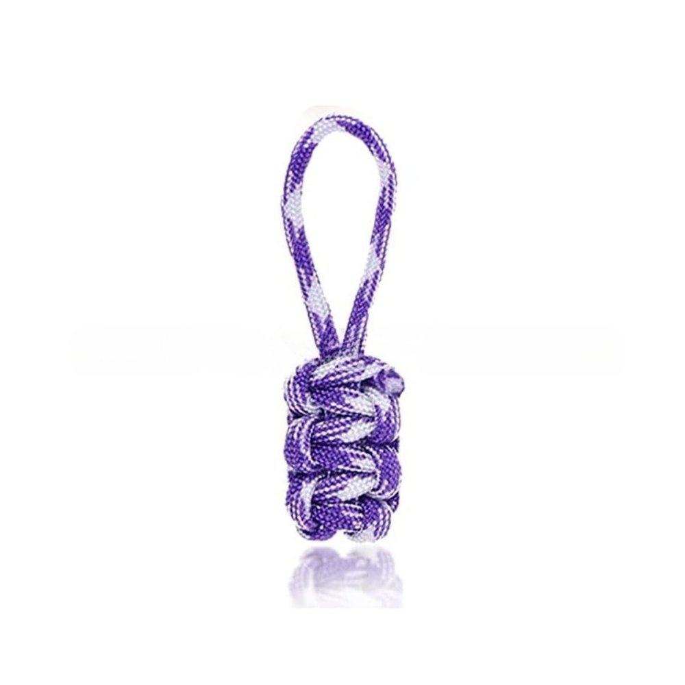 10 Pcs Zipper Pulls Nylon Rope Braided Zipper Extension Pendants Zippers Pull Tab Replacement for Backpack, Jackets(Purple-White)