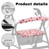 Sepetwhos Pink Berry Pattern Rollator Walker Seat and Backrest Covers for Ladies Easy to Install Walkers Seat Covers Universal Rollator Accessories for Seniors Women view 3