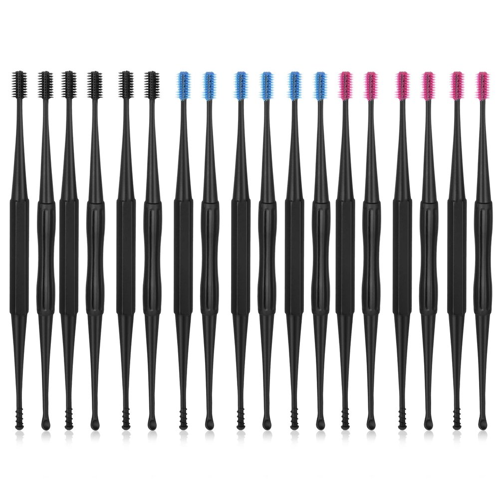 18 Pcs Q-Grips Ear Wax Removal-Spiral Ear Wax Removal Tool, Reusable Earwax Removal Kit Safe Ears Cleaner, Ears Picker Flexible Double Sided Head Earwax Removals Kits for Olders Kids Adult