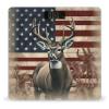 Americana Flag Deer Bathroom Scale for Body Weight LCD Display Digital Bathroom Scale Tempered Glass Bathroom Weight Scales Fashion Smart Scales for Home Bedroom 400 Lb view 1