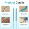 2/5pcs Silicone Straw Brushes, Reusable Straw Brush (6mm + 9mm) Water Bottle and Straw Cleaner Brush Long Handle for Cleaning Narrow & Wide Straws, Tumblers (2, Pink) view 3