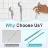 2/5pcs Silicone Straw Brushes, Reusable Straw Brush (6mm + 9mm) Water Bottle and Straw Cleaner Brush Long Handle for Cleaning Narrow & Wide Straws, Tumblers (2, Pink) view 4