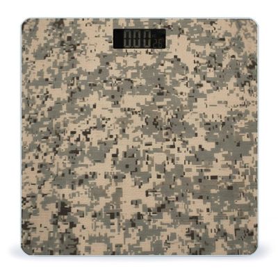 Army Digital Camouflage Bathroom Scale for Body Weight LCD Display Digital Bathroom Scale Tempered Glass Bathroom Weight Scales Fashion Smart Scales for Home Bedroom 400 Lb