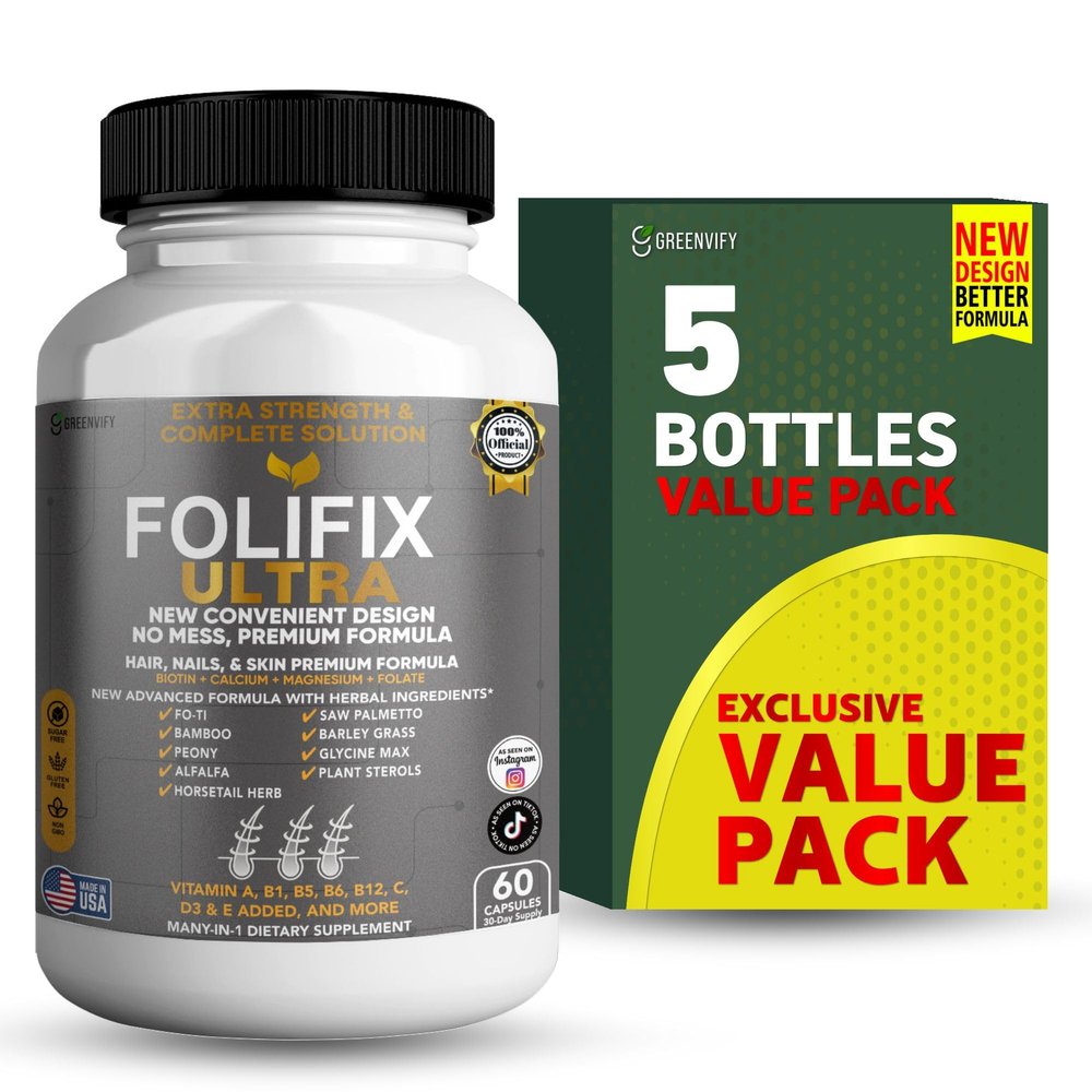 GREENVIFY FoliFix Ultra Hair, Nails & Skin Supplement (5)