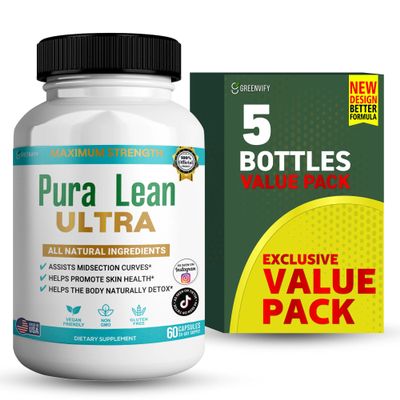 GREENVIFY Pura Lean Ultra Maximum Strength, Dietary Supplement, All Natural Ingredients, 60 Capsules, 30-Day Supply (5)
