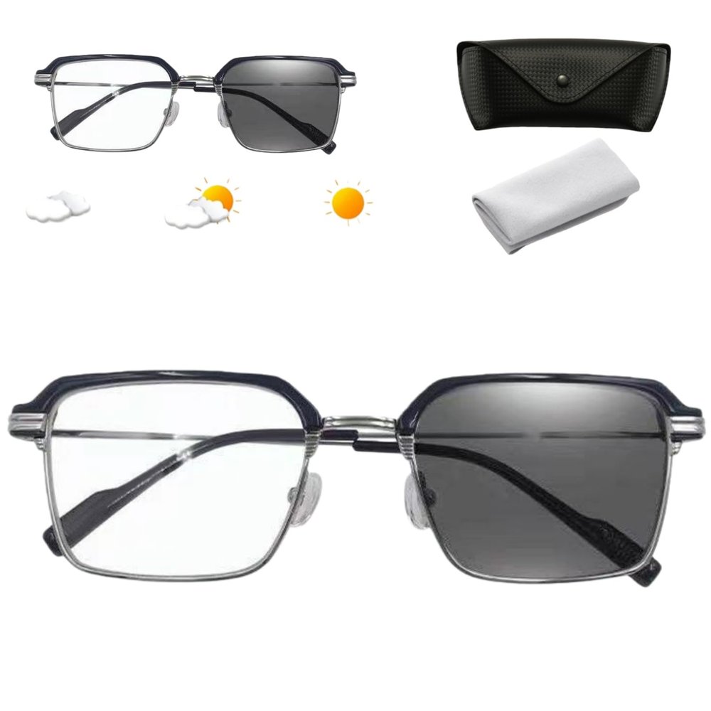 Frameless Smart Zoom Reading Glasses,Precision Vision Aid Glasses For Men & Women (Silver,+2.0)