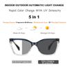 HOOBAY Photochromic Progressive Multifocus Reading Glasses Women,Progressive Readers No Line Quick-Transition Sunglasses (Gradient Blue, 1, x) view 2