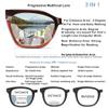HOOBAY Photochromic Progressive Multifocus Reading Glasses Women,Progressive Readers No Line Quick-Transition Sunglasses (Gradient Blue, 1, x) view 3