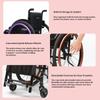 TRGCJGH Ultralight Aluminum Wheelchair, Self-propelled Adults Sports Chair, with Quick Release Rear Wheels and Anti-Tip Wheels(Red,15.7in Seat Width) view 4