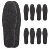 DONFAMDS Felt Warm Insoles for Women and Men 5 Pairs Pack Breathable Anti-Odor Wool Felt Shoe Inserts Winter Warm Foot Sole Cushions for Boots and Casual Shoes view 1