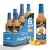 Sugar-Free Peach Tea Syrup by Syruvia 6-Pack, 25.4 fl oz, Wholesale Coffee Syrup Shops, Cafes, Baristas, Bistros, & Beverage Bars, Bulk Kosher & Gluten-Free view 1