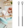 2/5pcs Silicone Straw Brushes, Reusable Straw Brush (6mm + 9mm) Water Bottle and Straw Cleaner Brush Long Handle for Cleaning Narrow & Wide Straws, Tumblers (2, Grey) view 1