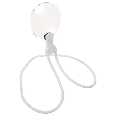 ERINGOGO Neck-Worn Reading Magnifier for Seniors and, White Hands-Free Magnifying Glass for Embroidery, Cross Stitch, Craft Work, and Book Reading