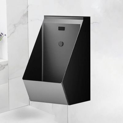 DXLNNW Automatic Sensor Urinal Toilet Universal Washout Urinal,304 Stainless Steel Men's Bathroom Urinal, Touchless Flush,Vertical Toilet for Home, Hotel, Bar, Airport Black