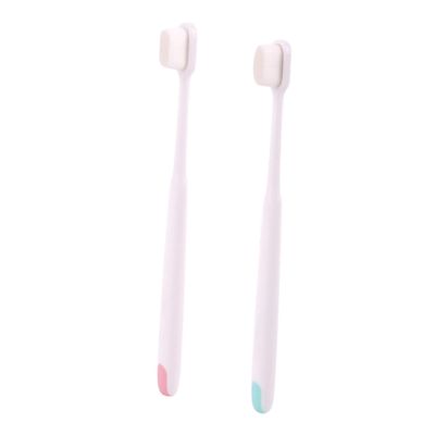 HOODANCOS Superfine Soft Bristle Toothbrush 2pcs for Postpartum Oral Cleaning with Micro Nano Bristles, Mild Teeth Cleaner for Pregnant Women and Sensitive Gums Random Color Random Color