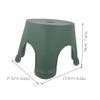 UTHCLO Non-Slip Bathroom Step Stool Small Plastic Foot Stool with Anti-Skid Surface Lightweight for Home Bath Use Green view 2