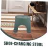 UTHCLO Non-Slip Bathroom Step Stool Small Plastic Foot Stool with Anti-Skid Surface Lightweight for Home Bath Use Green view 3