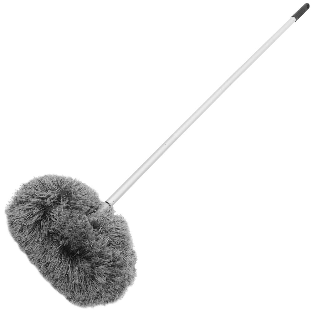 Anneome Long Extension Pole Duster with Aluminum Alloy Handle, Multi-Functional Ceiling Fan and Wall Cleaner Brush, Gray 1.4M for High Ceiling Dusting and Home Cleaning