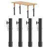 Yosoo Health Gear Adjustable Folding Table Risers Extenders - 4Pcs Stainless Steel Leg Extensions for Enhanced Height (Type A 17.3in(44cm)) view 1