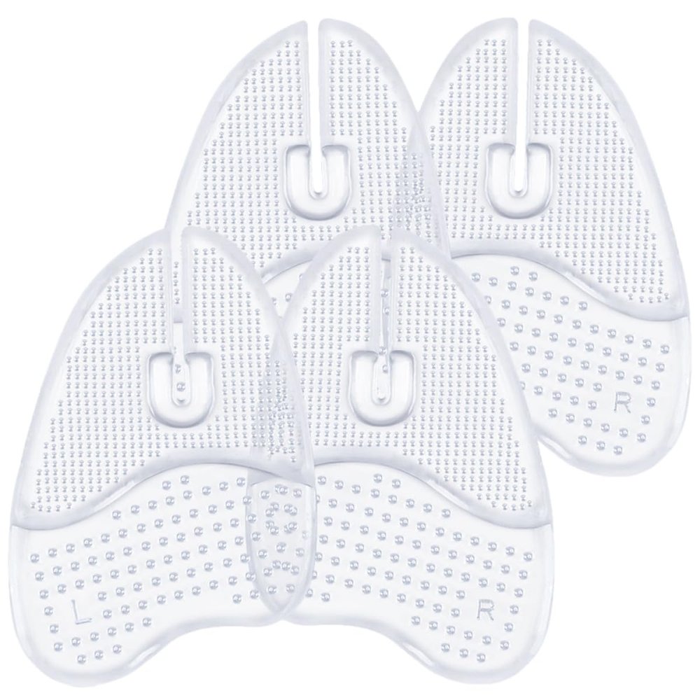 BUTIFULSIC 2 Pairs Ball of Foot Cushions Adhesive Metatarsal Forefoot Toe Pads Half Sole Inserts for WomenS Sandals and High Heels Relief Foot Comfort