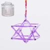Aikimfuly Optically Clear Quartz Crystal Singing Pyramid for Sound Healing Meditation, Purple Singing Merkaba Pyramid with Mallet & Carrying Case(9inch) view 1