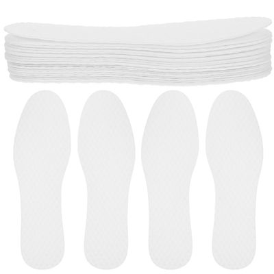 POPETPOP Replaceable Breathable Shoe Insoles 20 Pairs Thin Disposable Paper Insoles for Hiking Running Sports Shoes Men Women Size 41