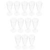 TEHAUX Disposable Wine Cups 12Pcs 6.5Oz Plastic Sparkling Wine Flutes Party Toasting Goblets for Weddings and Bars view 1