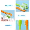 KOMBIUDA Manual Toothbrushes 4Pcs Soft Bristle Cartoon Carrot and Radish Design Toothbrush Set for Daily Oral Care Boys and view 4