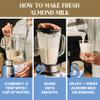 Gourmanity Almond Milk Concentrate - 100% Smooth Almond Base, Makes 25 Cups on Demand, Add to Cereal, Coffee & Smoothies, Shelf-stable, Halal, Kosher, and Non-GMO (12.35oz/350g) view 3