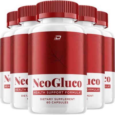 NeoGluco Capsules Neo Gluco Natural Blend Daily Health Vitamins Supplement (5 Pack - 300 Capsules)