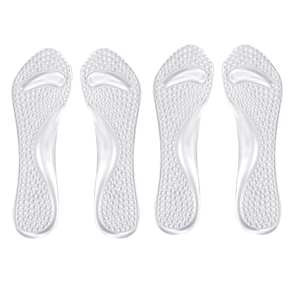COLLBATH Gel Insoles 2 Pairs Foot Arch Support Cushions Non-Slip High Heel Shoe Pads Massage Inserts for WomenS Sandals and Pumps
