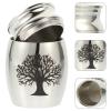 BIUDECO Metal Pet Urn Cremation Container Bone Ash Casket Stainless Steel Mini Pet Cinerary Urn for Dog Ashes Keepsake Memorial and Loved Ones view 3