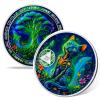 Vitalway Glow Forest Cat 14 Year Sobriety Coin, Affirmation AA Medallions view 1