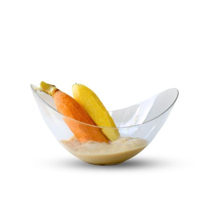 1000ct Tiny 2oz Disposable Mini Petal Dessert Bowl | Recyclable Clear Plastic Dessert Cup for Ice Cream | Extra Small Plastic Bowls | Ideal Tasting Cups for Weddings and Parties | CMJJ
