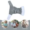 HIAKDOFT Adjustable Gray Absorbent Cloth Reusable Adult Diaper, Washable Elderly Incontinence Briefs, Waterproof Protection for Men and Women, One Size Fits Waist 15-38 Inches view 3