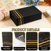 150 Pack Black and Gold Paper Napkins Black Napkins Disposable Gold Line Dinner Napkin Black Cocktail Napkins Decorative Guest Napkin Hand Towels for Bathroom Wedding Graduation Party Decorations view 4