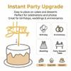 10PCS Happy Birthday Cake Toppers, Gold Acrylic Birthday Cake Picks, Happy Birthday Cake Decoration Signs for Birthday Party, Anniversary, Wedding & Celebration, 5.31" 4.80" view 4