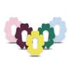 ExpressionMed Dexcom G6 Overpatches Waterproof - Breathable Non-Fraying Material, Easy-Apply Split Backing, Pack of 5 (Flower-Shaped Solid Colors Variety Pack) view 1