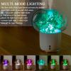 AGFKXO Eternal Flower Humidifier and Essential Oil Diffuser - Aromatherapy Humidifier with Colorful Night Light - Aromatherapy Diffusers Low Noise, Waterless Auto Shut-Off,Green view 2