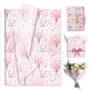 100sheets Pink Blossom Tissue Paper Floral Patterns Wrpping Tissue DIY Gifts Wrap Art Paper for Wedding Birthday Baby Shower Springpring Tea Party Decorations,13.8 x 19.7 inches, view 1