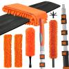 LAANPOLE 30FT Reach Ceiling Fan Cleaner Duster, Fan Blade Cleaner Kit with 5-24FT Extension Pole, Microfiber Duster & Replaceable Cleaning Cloth for Blades, Ceiling, Furniture view 1