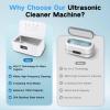 Dental Ultrasonic Retainer Cleaner, Retainer Cleaner for Dentures,Mouth Guard,Jewelry,Eyeglasses,Toothbrush Heads,Ultrasonic Dentures Cleaner with 4UV-C,49kHz Professional Ultrasonic Cleaner Machine view 2