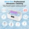 Dental Ultrasonic Retainer Cleaner, Retainer Cleaner for Dentures,Mouth Guard,Jewelry,Eyeglasses,Toothbrush Heads,Ultrasonic Dentures Cleaner with 4UV-C,49kHz Professional Ultrasonic Cleaner Machine view 4