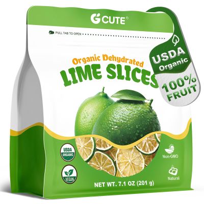 Organic Dehydrated Limes Slices 7.1 Oz | Natural & No Additives No Sugar Added Dried Fruit for Cocktails Garnish, Baking, Cooking, Tea, Drinks & Simmer Pot | Dry Lime for Crafts, Potpourri & Decor (Cake Decoration)