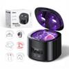 Ultrasonic Retainer Cleaner Machine, 50kHz Dental Cleaning Pod with 4 LED for Night Guards, Braces, Aligners, Toothbrushes, Mouth Guards, Jewelry, 340ml Rechargeable Ultrasonic Denture Cleaner view 1