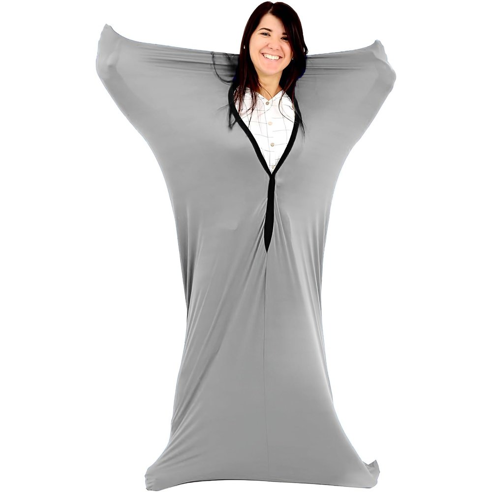 KANGXYSQ Body Sock Adult Sensory Body Sock Dark Blue Sensory for Men Women Sensory Sack Large/XL 64'HX29''W, Good for Height:64"-75"(Gray,X-Large/XL)