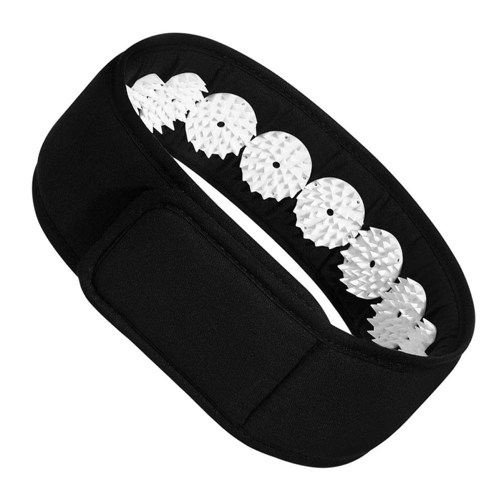 Holibanna Adjustable Acupressure Headband and Portable Head Wrap for Muscle Relaxation, Black Scalp Massage Strap for Migraine Relief and Stress Reduction